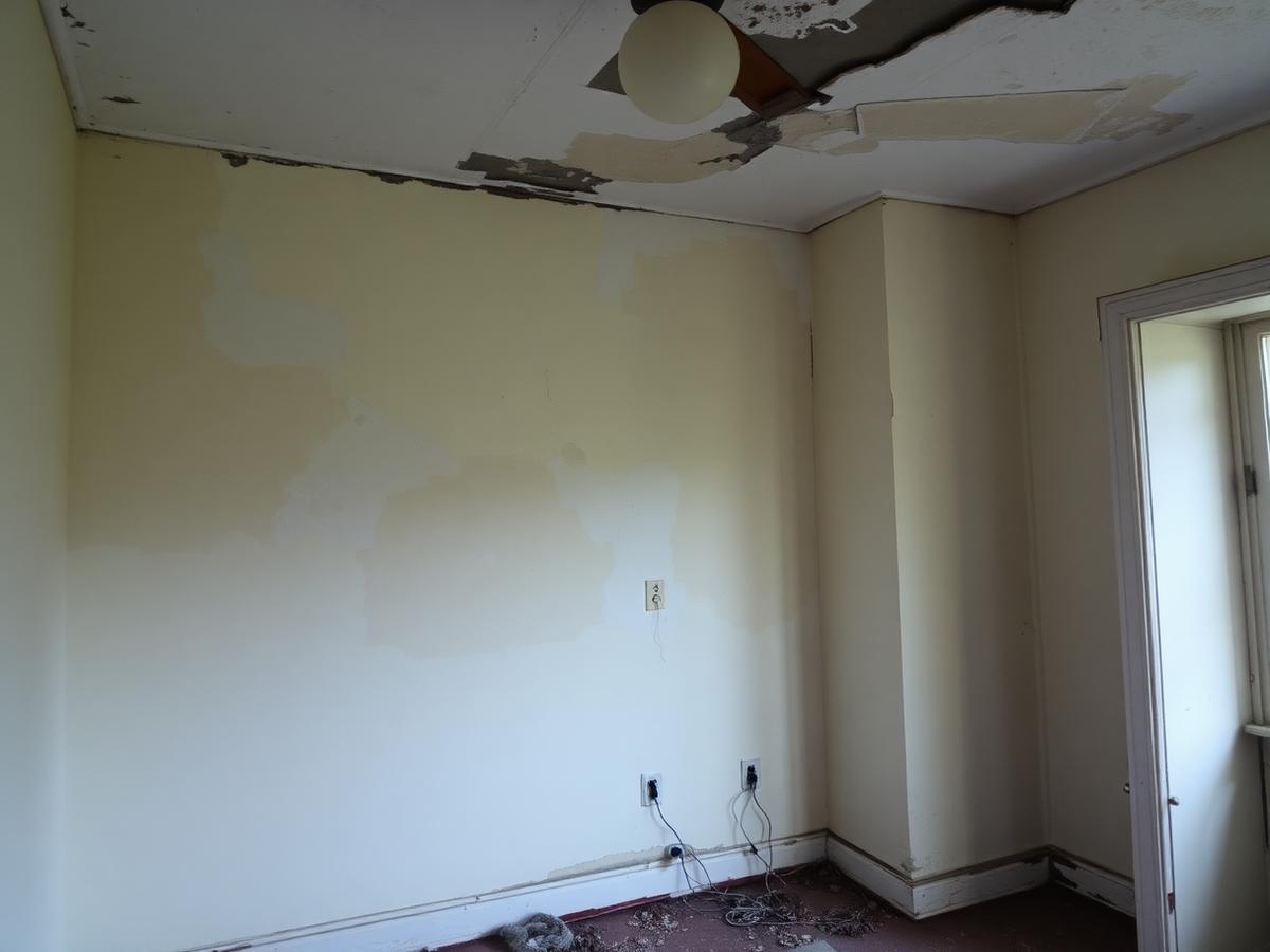 Bedroom before wall finishing